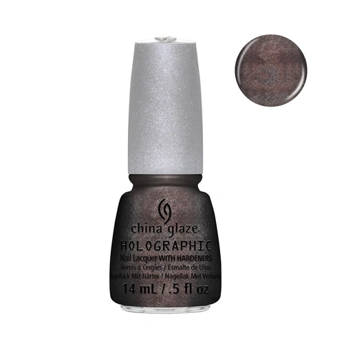Лак China Glaze Holographic Galactic Grey сіро-рожевий, голографічний 15 мл