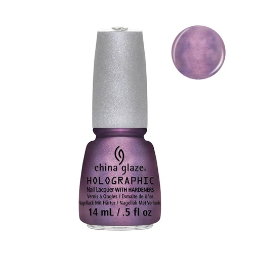 Лак China Glaze Holographic Get Outta My Space лилово-рожевий, голографічний 15 мл