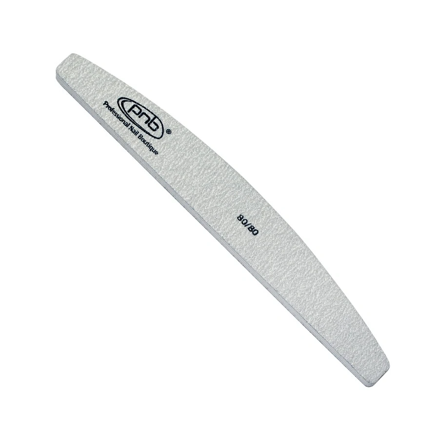 Пилка для нігтів 80/80 PNB Grey Semicircle 80/80 грит напівколо