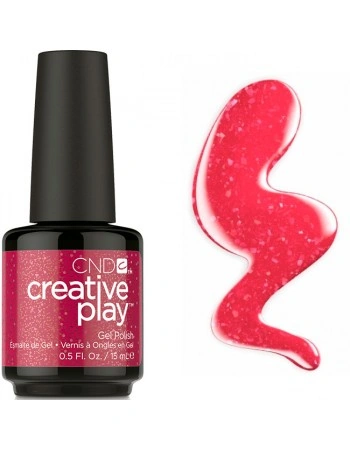 Гель-лак CND Creative Play 486 Reverly Red малиновий з блискітками 15 мл
