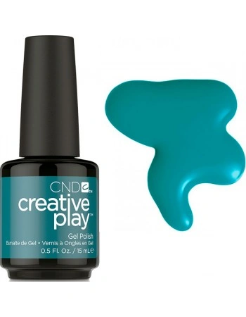 Гель-лак CND Creative Play 432 Head Over Teal приглушений бірюзово-синій, емаль 15 мл