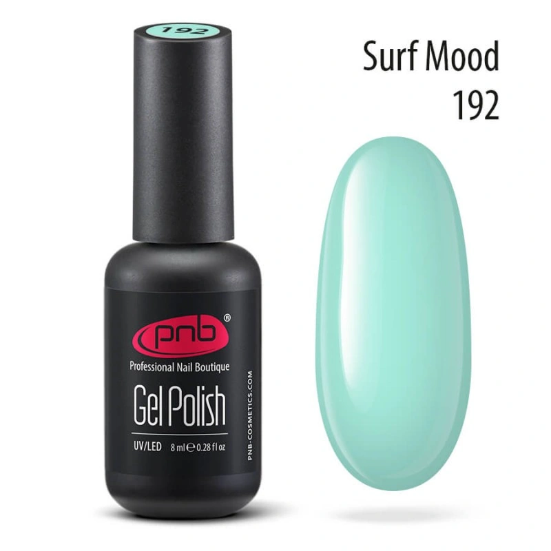 Гель-лак PNB №192 Surf Mood світло-блакитний, емаль 8 мл