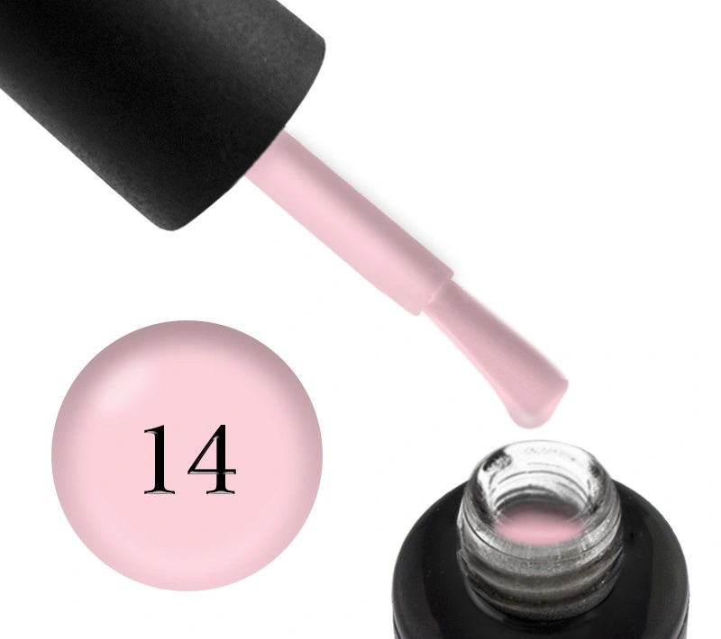 Камуфлююча під гель-лак Naomi Rubber Comouflage Base Coat №14 блідо-рожевий 6 мл
