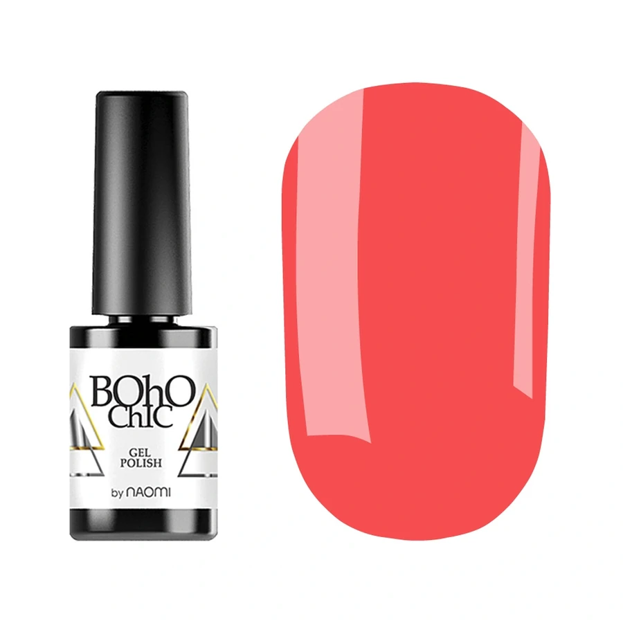 Гель-лак Boho Chic Gel Polish BC210 помаранчевий корал, флуоресцентний 6 мл