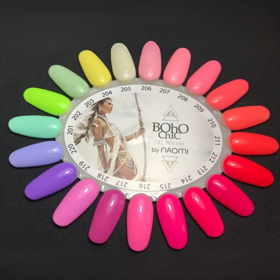 Гель-лак Boho Chic Gel Polish BC210 помаранчевий корал, флуоресцентний 6 мл