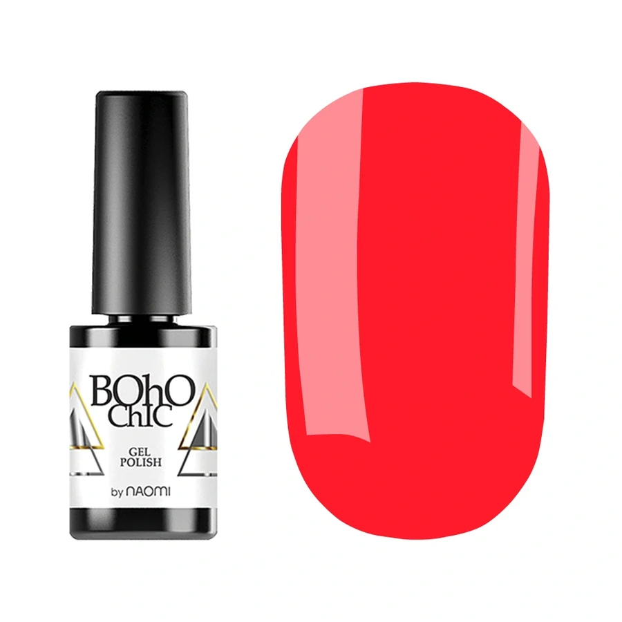 Гель-лак Boho Chic Gel Polish BC212 червоний корал, флуоресцентний 6 мл