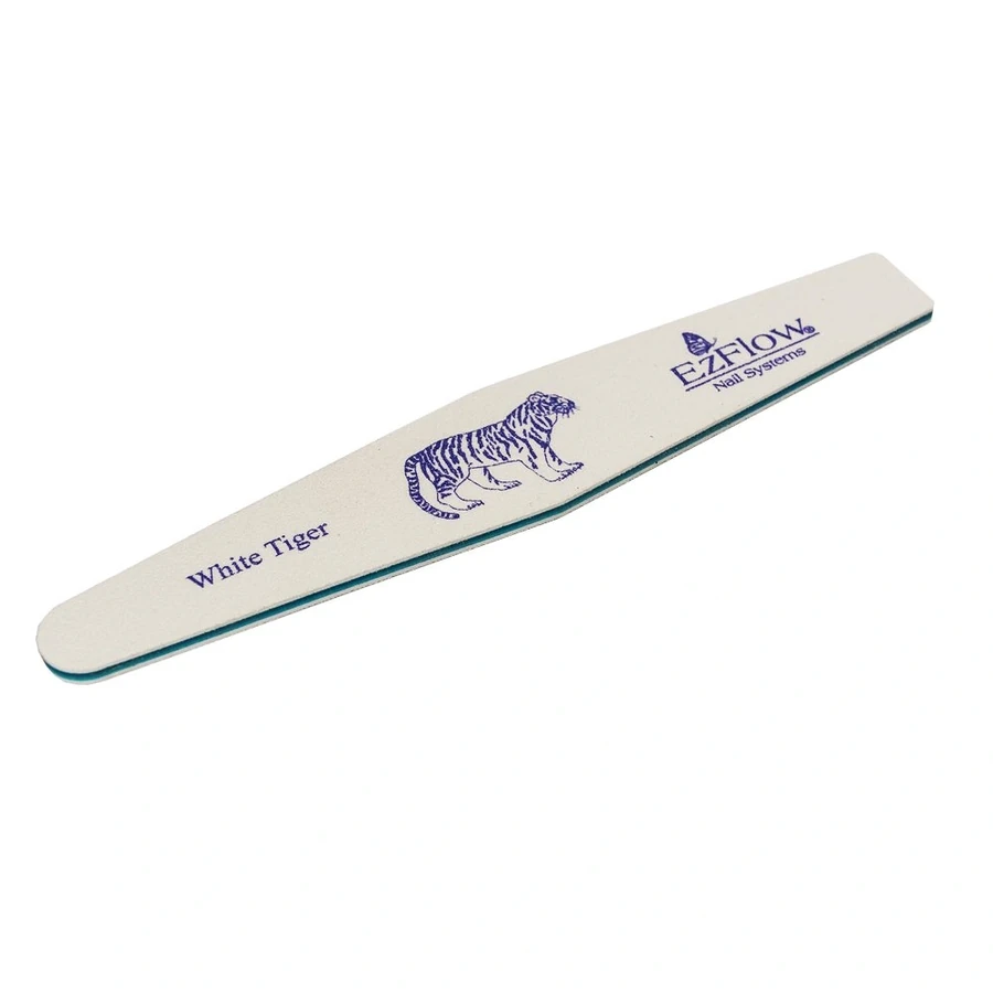 Пилка для штучних нігтів EzFlow White Tiger Pro File 100/100 грит