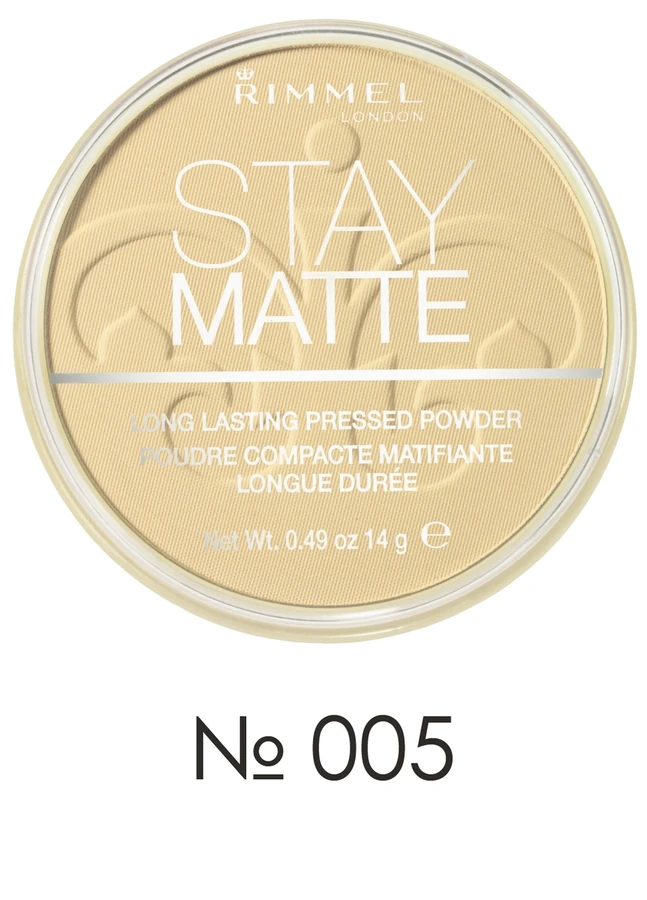 Пудра компактна Rimmel Stay Matte 05 №05, Silky Beige