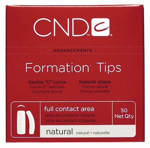 Типси з повною контактною CND Natural Formation Tips №2 №2, вигин C 50 шт