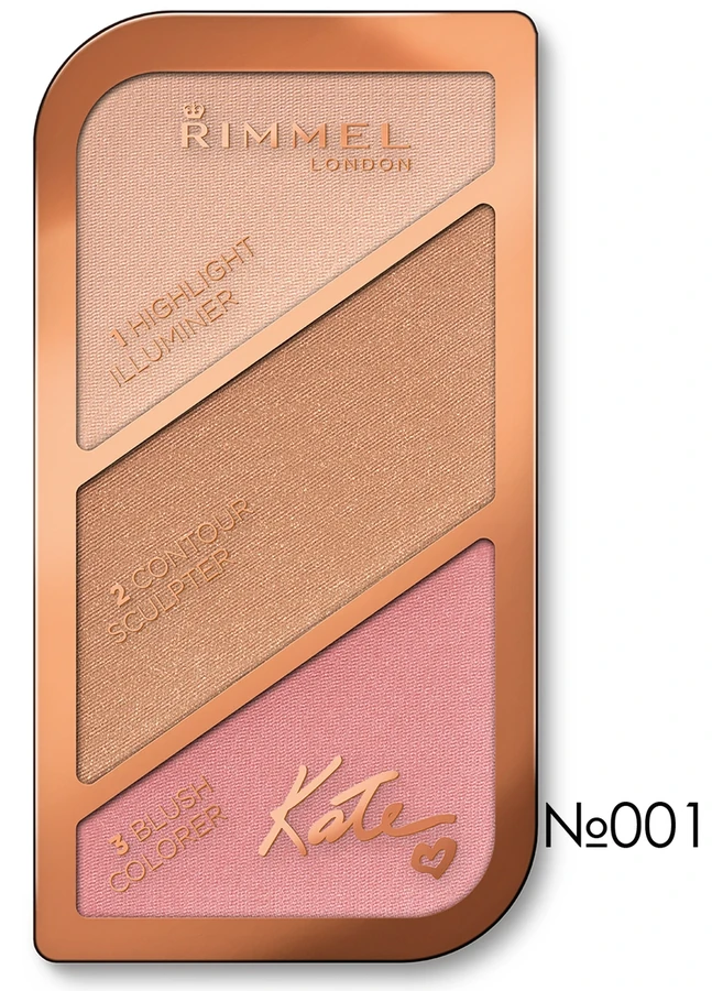 Набір для скульптурування обличчя Rimmel Kate Sculpting Palette 001 №001 GOLDEN SANDS