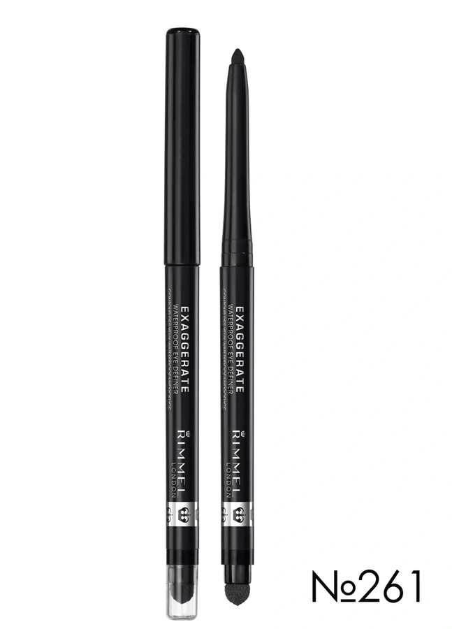 Олівець для очей Rimmel Exaggerate Waterproof Eye Definer 261 №261 Noir