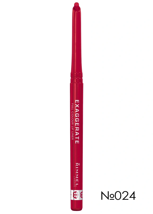 Олівець для губ Rimmel Exaggerate Lip Liner 024 №024 Red Diva