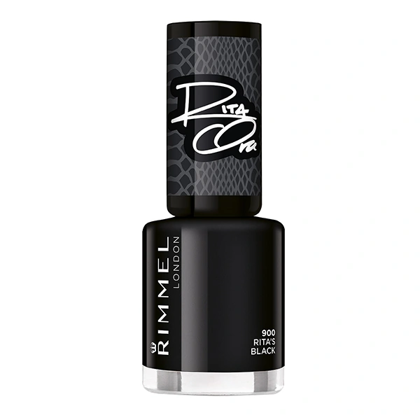 Лак для нігтів Rimmel 60 Seconds Nail Polish 900 №900, чорний, глянсовий