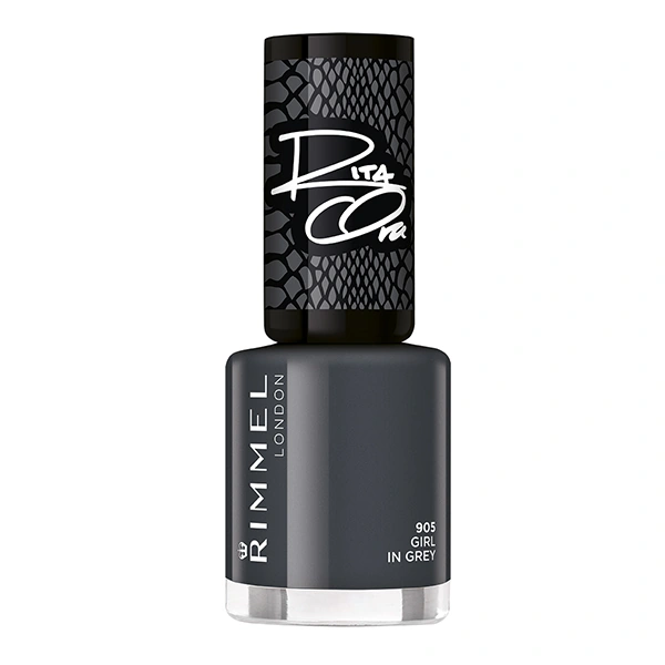 Лак для нігтів Rimmel 60 Seconds Nail Polish 905 №905, темно-сірий, глянсовий