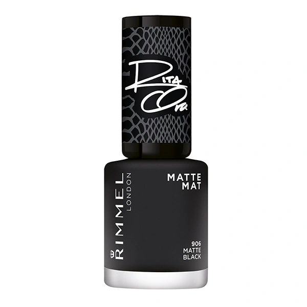 Лак для нігтів Rimmel 60 Seconds Nail Polish 906 №906, чорний, матовий