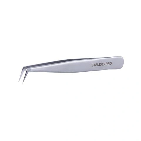 Пінцет для брів Staleks Tweezer Eyebrow Expert 10 type 12 вигнутий