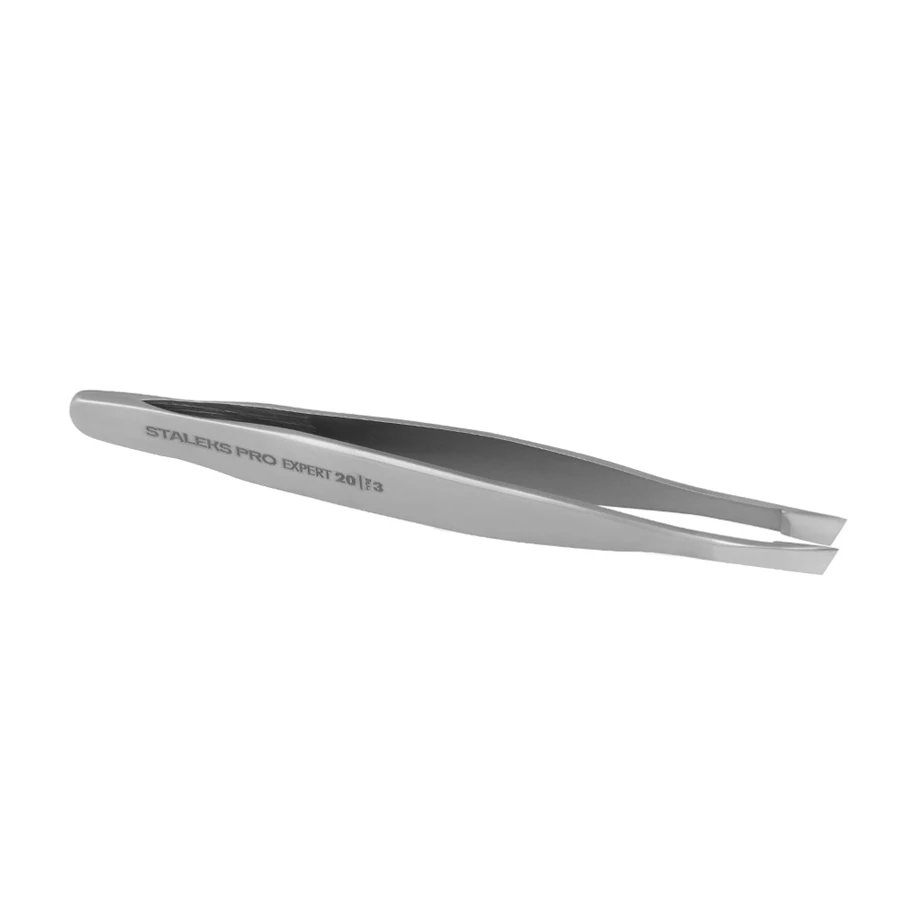 Пінцет для брів Staleks Pro EXPERT 20 TYPE 3 широкі скошені краї