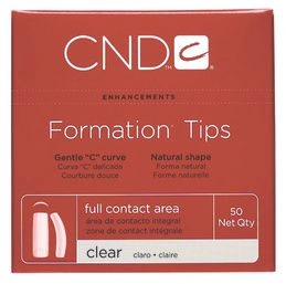 Типси з повною контактною зоною №8, 50 шт CND Clear Formation Tips №8