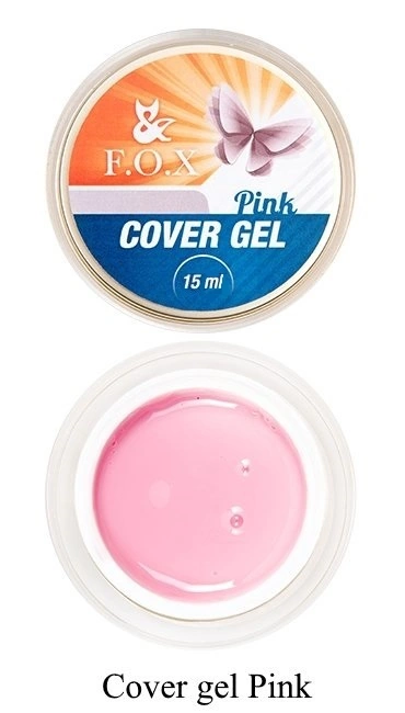 Моделюючий гель FOX Cover gel Pink, рожевий 15 ml