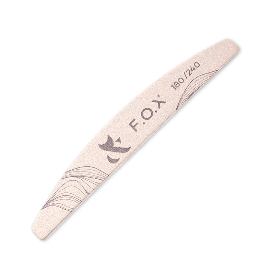 Пилка для натуральних нігтів FOX Nail File handmade 180/240 грит