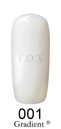 Гель-лак FOX Gel-Polish Gold Gradient 001, класичний білий, емаль 6 ml
