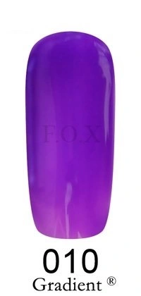 Гель-лак FOX Gel-polish Gold Gradient 010, фіолетово-лілова емаль для градієнта 6 ml
