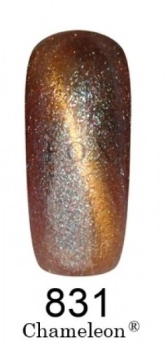 Магнітний гель-лак FOX Gel-polish Gold Chameleon 831, бронзово-зелений із золотим мікроблиском, хамелеон 12 ml