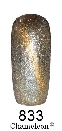Магнітний гель-лак FOX Gel-polish Gold Chameleon 833, золотий з мікроблиском, хамелеон 12 ml