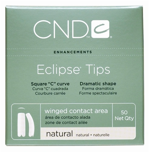 Типси із спеціальним вирізом контактної зони CND Natural Eclipse Tips №5 №5, вигин C 50 шт