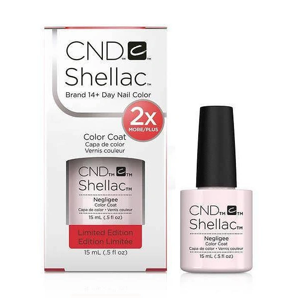 Гель-лак CND Shellac Negligee напівпрозоро-рожевий колір 15 мл
