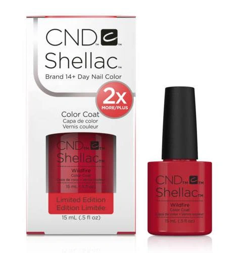 Гель-лак CND Shellac Wildfire класичний червоний, емаль 15 мл