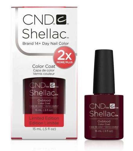 Гель-лак CND Shellac Oxblood бордово-винний, емаль 15 мл