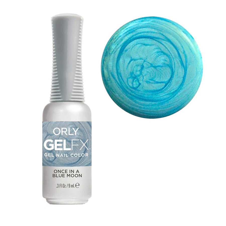 Гель-лак ORLY Gel FX Once In Blue Moon блакитно-бірюзовий, з мікроблиском 9 мл