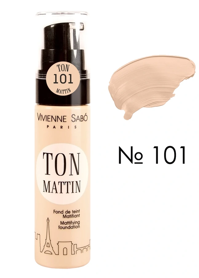 Тональний крем Vivienne Sabo Ton Mattin Tonal Basis (№101) №101, матуючий