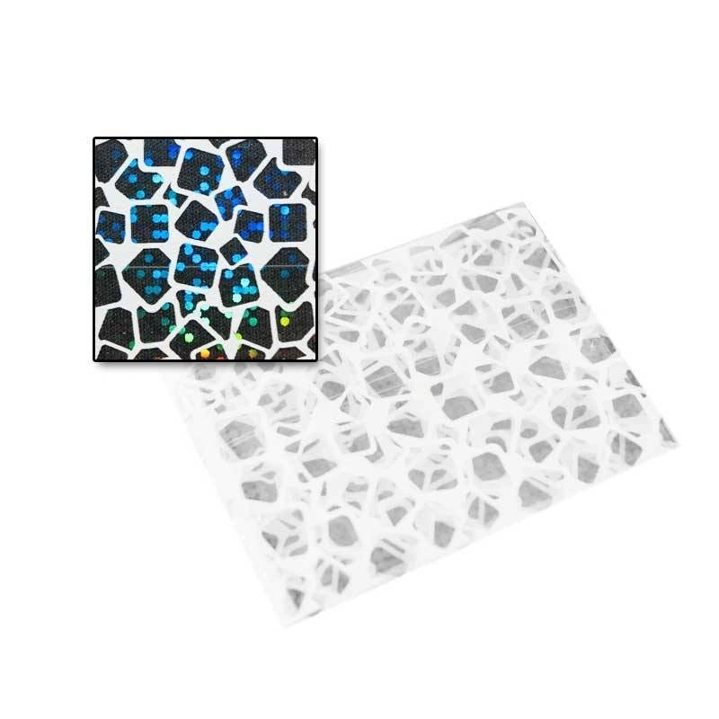Фольга для нігтів Naomi Stencil foil №08 Broken glass large №8 Велике бите скло