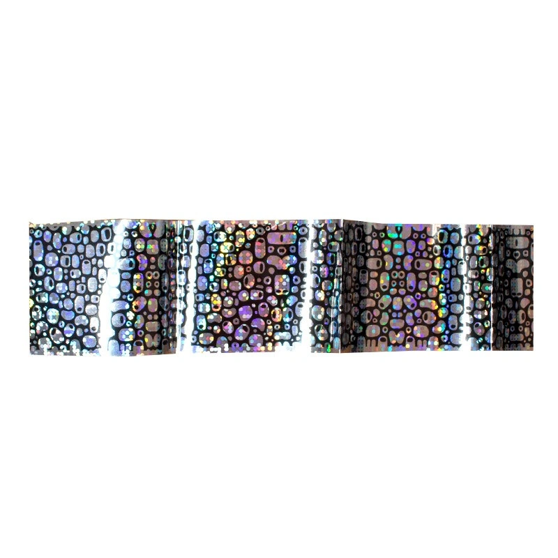 Фольга для нігтів Naomi Foil holographic №19 Bubbles №19 Бульбашки, голографічна