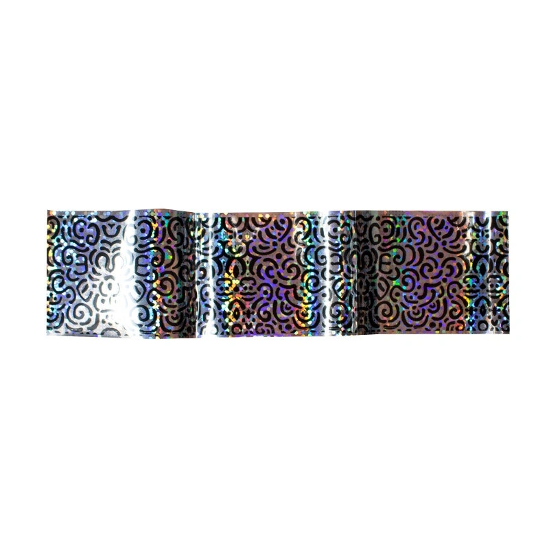 Фольга для нігтів Naomi Foil holographic №21 Monogram №21 Вензеля, голографічна