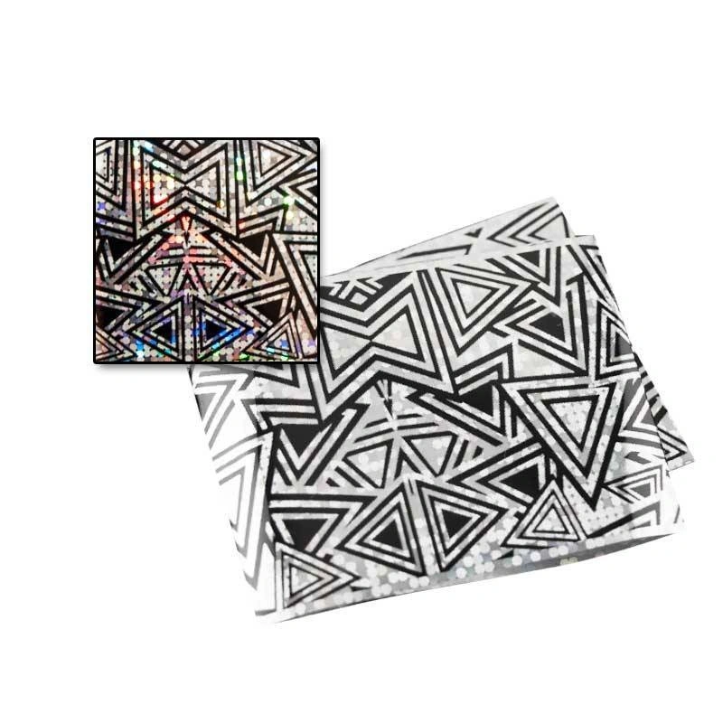 Фольга для нігтів Naomi Foil holographic №23 Triangles №23 Трикутники, голографічна