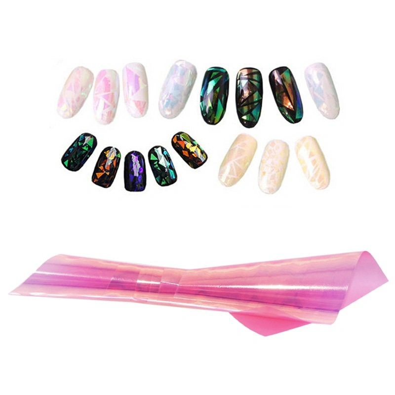 Біте скло Naomi Foil broken glass №49 Pink mirror рожевий