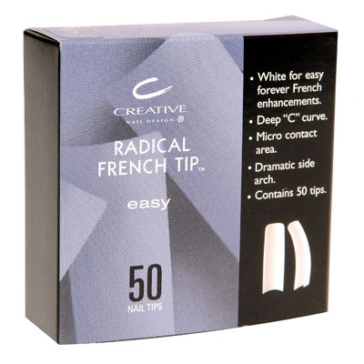 Типси з мікроконтактною зоною №8, 50 шт CND Radical French Tips №8