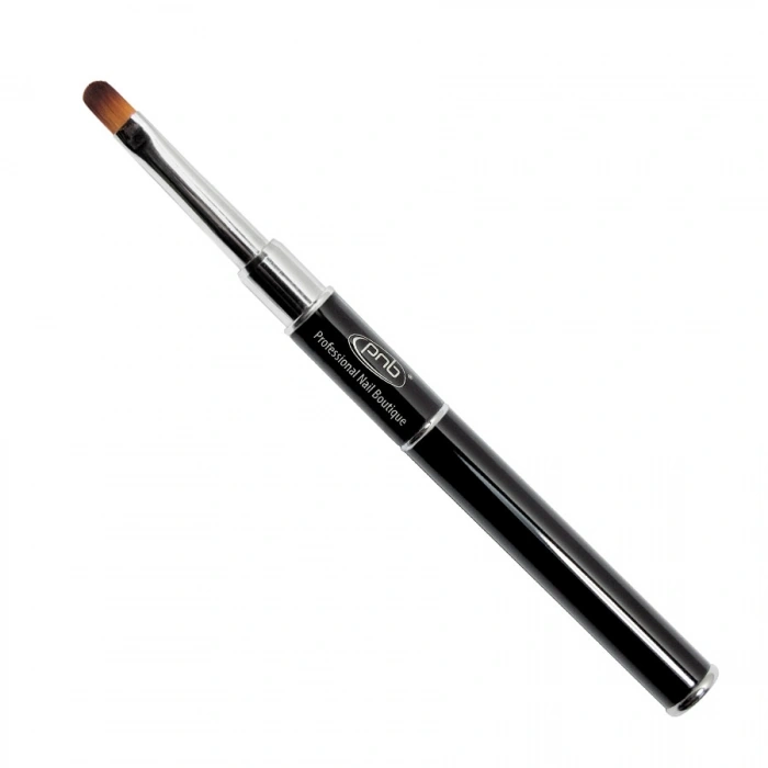 Пензель овальний PNB Gel Brush + Spatula 2 in 1 нейлон
