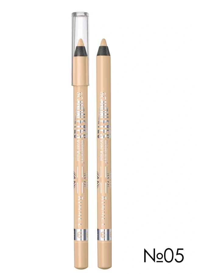 Олівець для очей Rimmel Eyeliner Scandeleyes Waterproof Soft (№005) №5 Nude, м`який