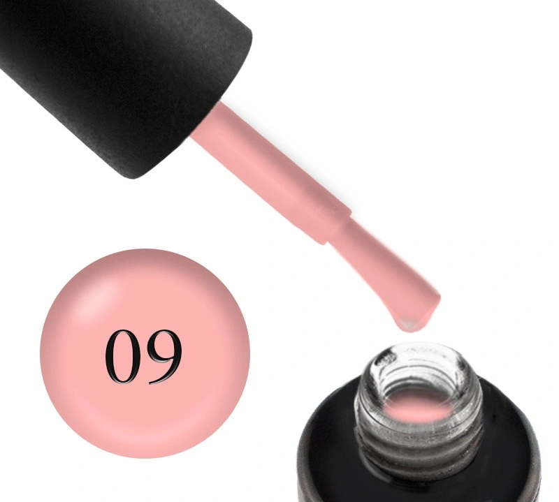База камуфлююча для гель-лаку Naomi Rubber Comouflage Base Coat 009 молочна , каучукова 15 мл