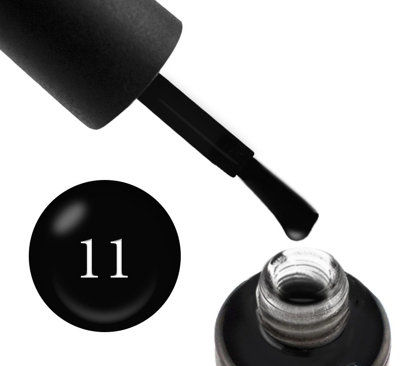 База камуфлююча для гель-лаку Naomi Rubber Comouflage Base Coat 011 чорна, каучукова 6 мл