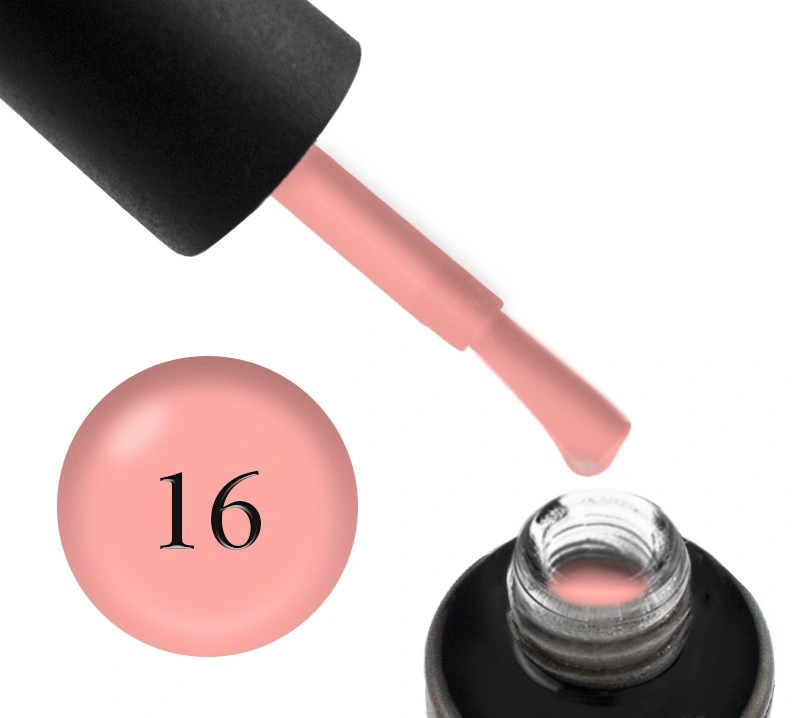 База камуфлююча для гель-лаку Naomi Rubber Comouflage Base Coat 016 персикова, каучукова 6 мл