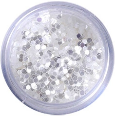 Білі блискітки Nail Perfect White Sparkles 1 mm