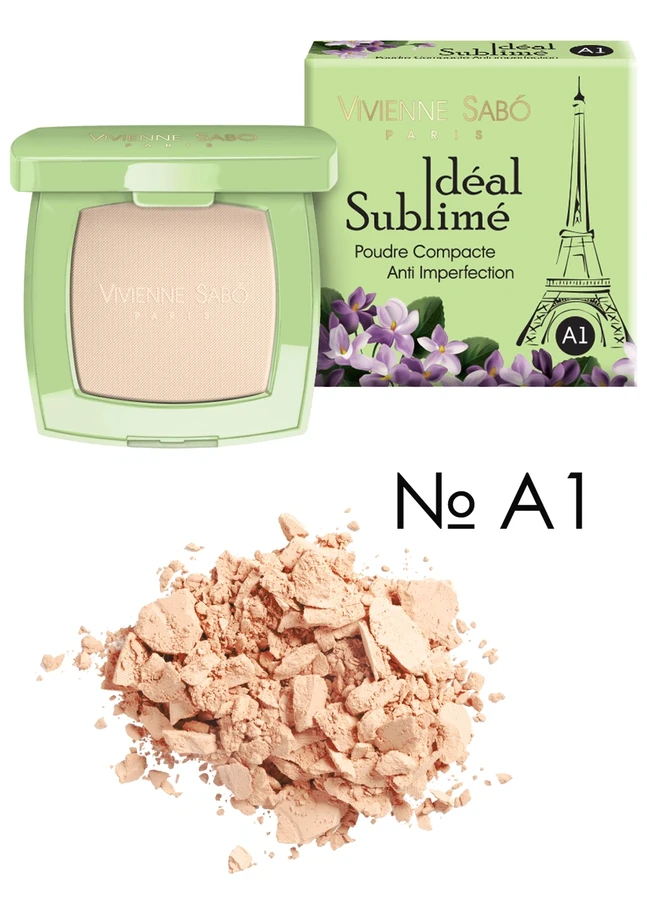 Пудра компактна Vivienne Sabo Ideal Sublime Compact Powder №A1 №А1, проти недоліків шкіри