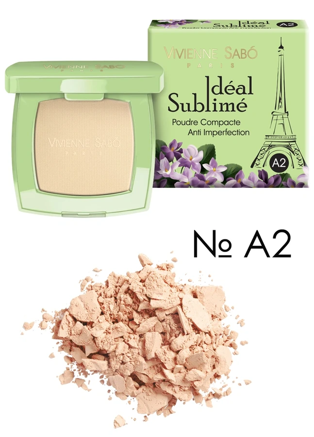Пудра компактна Vivienne Sabo Ideal Sublime Compact Powder №A2 №А2, проти недоліків шкіри