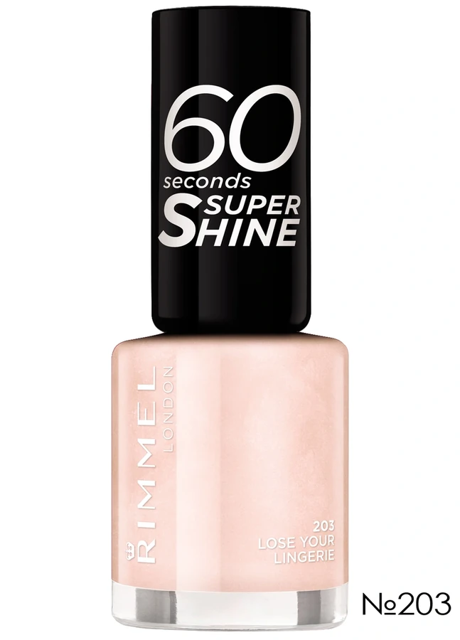 Лак для нігтів Rimmel 60 Seconds Nail Polish №203 Lose Your Lingerie, перламутровий