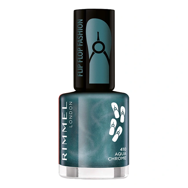 Лак для нігті Rimmel 60 Seconds Nail Polish №410 Aqua Chrome, перламутровий